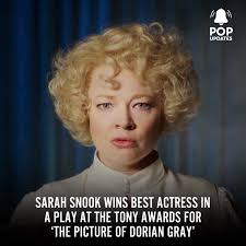 Sarah Snook wins Best Actress in a Play at the #TonyAwards for 'THE PICTURE  OF DORIAN GRAY'