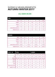 craft size chart