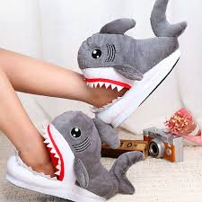 Unisex Shark Shape Novelty Slippers Animal Funny Indoor Home House Shoes Pantuflas Bricolaje Y Manualidades Babucha