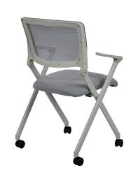 Office Star Breathable Flexible Mesh Back Folding Nesting Chair With Padded Fabric Seat And Casters 2pack Grey Learn More By V Nest Chair Fabric Seat Chair
