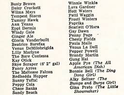 Burlesque Names 1950 S Burlesque Tempest Storm Gloria Vanderbuilt