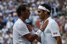 (combo) this combination of file pictures created on july 11, 2019 shows spain's rafael nadal (l) and switzerland's roger federer. Rafael Nadal Claims Roger Federer Playing Rg Is Good For Him For Tennis In General Says Monte Carlo Defeat Is In The Past