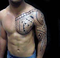 50 Polynesian Chest Tattoo Designs For Men Tribal Ideas Polynesian Chest Tattoo Designs Chest Tattoo Design For Men Tattoos