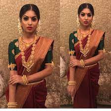 1 607 Likes 9 Comments Tie The Thali Tiethethali On Instagram Contrast Colour Blouse Bridal Blouse Designs Wedding Saree Collection South Indian Brides