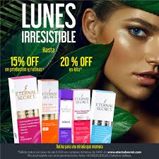 No te pierdas los descuentos de nuestro #LunesIrresistible! 🌟🤩 Entra a  nuestra tienda en línea y #LuceTuBelleza. www.eternalsecret.com 🛍🛒  *Envíos gratis en compras de $499.00 o más. 📦