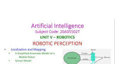 ROBOTIC PERCEPTION-Artificial Intelligence-UNIT V – ROBOTICS ...