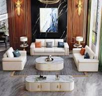 New Luxury Style Modern Sectional Sofa Italian Style North American Light  Luxury Simple Design Sofa Set Living Room Furniture