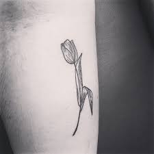 Sketchupandfries On Instagram Lil Tulip Linework Blackwork Flowertattoos Tuliptattoo Miamitattoos Tulip Tattoo Art Tattoo Tattoos