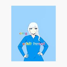Anime girl posing ~omg a HIT tweet~ Poster for Sale by SillyArtIdeas |  Redbubble