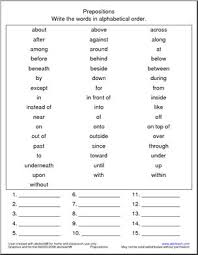 I thought that alphabetical order was, well, alphabetical order. Prepositions Abc Sort I Abcteach Com Abcteach