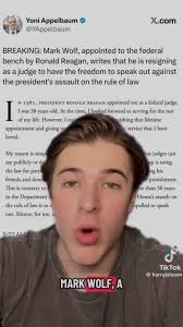 Reagan appointed Chief district judge Mark Wolf resigned from his life long  appointment so he can feel free to say things he would not be free to say  in his judgeship about how he feels about Trump. , ...
