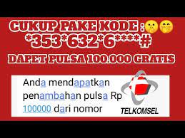Mencari kode paket internet gratis dari telkomsel terbaru tentu saja banyak peminatnya. Kode Dapat Pulsa 100 000 Tanpa Aplikasi Khusus Kartu Telkomsel Cara Dapat Pulsa 100000000 Youtube