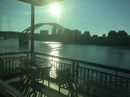 sun setting on ohio river picture of chart house newport