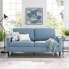 Mainstays 72 5 Apartment Sofa Woven Fabric Multiple Colors Walmart Com Modernlivingroomwal Sofas For Small Spaces Apartment Sofa Couches For Small Spaces