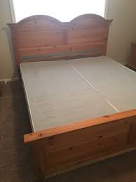 Modern pearly nightstand furniture unique best images on than broyhill fontana dresser dimensions inspirational bedroom inspira. Broyhill Fontana King Size Bed Frame With Headboard Footboard Pine And Box Spring For Sale In Glenview Il Offerup