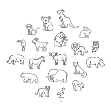 Animal Icons Zoo Icons Stock Vector Image 69896421 Animal Icon Zoo Logo Animal Outline