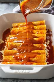 These Cheese Enchiladas Are Corn Tortillas Filled With Monterey Jack Cheese And Topped With A Homema Cheese Enchiladas Mexican Food Recipes Red Enchilada Sauce