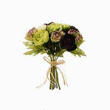 Silk flowers for sale online. Artificial Silk Flowers Ranunculus Posy Bunch Green Aubergine 10 Stems 23cm For Sale Online Ebay