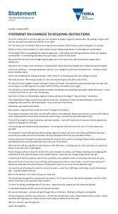 Regional victoria will come alive tomorrow as lockdown restrictions are eased. Dan Andrews On Twitter Statement On Regional Victoria Moving To Stage 3 Restrictions