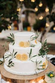 Wedding Cake With Lemons And Olive Branches Wedding Cake Olive Lace Wedding Cake Lemon Wedding Cakes