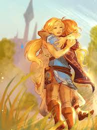 Legend Of Zelda Breath Of The Wild Art Link And Princess Zelda Botw Eerna Zelda Drawing Zelda Art Legend Of Zelda