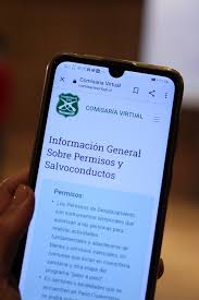 Permiso temporal individual de desplazamiento general. Etiqueta Comisaria Virtual La Tercera