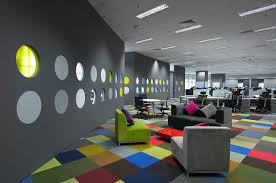 Creative Office Design By M Moser Associates Office Interior Design Creative Office Design Office Space Design