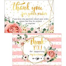 There are hundreds of designed templates and classic layouts, which can satisfy your artistic or simple demands. 60 Large Thank You For Your Business Cards To Customer Christmas Shopping Purchase Thanks Greeting Cards Floral Design Appreciation Cards For Small Business Owners Sellers 4 X 6 Inch Buy Online In