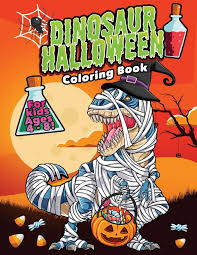 Leave a reply cancel reply. Dinosaur Halloween Coloring Book Dinosaur Halloween Books Trick Or Treat Dinosaurs Dinosaur Coloring Book Ages 4 8 Mac Jannie 9798688585766 Amazon Com Books