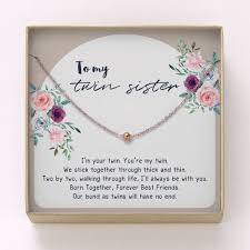 Birthday Gift For My Little Sister Twin Sister Gift Tiny Hammered Bead Necklace Twin Sister Etsy Twin Quotes Sisters Sister Birthday Quotes Twins Birthday Quotes