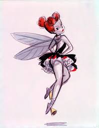Concept Designs And An Animation Cel Of Tinkerbell From Disney S Peter Pan 1953 Dessin Coloriage Croquis