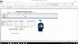 Cara Kira Gaji Guna Excell Youtube