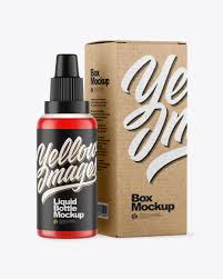 Download Color Liquid Bottle W Box Mockup In Bottle Mockups On Yellow Images Object Mockups