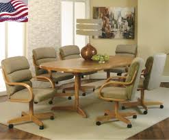 Game table chairs with casters. Dining Room Chairs With Wheels Lanzhome Com