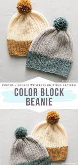 Cool Great Color Block Knitted Hats With Free Patterns Knit Beanie Pattern Beanie Knitting Patterns Free Knitted Hats