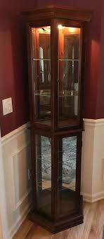 Curio Cabinet Pulaski Furniture Corp Curio Is One Pc Lighted With Crown Molding 2 Glass Front Doors Glas Glass Front Door Pulaski Furniture Glass Door