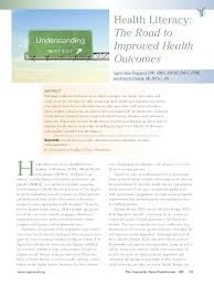 Pdf Health Literacy The Road To Improved Health Outcomes Laurie Ferguson Academia Edu
