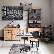 Massief Mangohouten Serveertafel B101 Maisons Du Monde Chaise Style Industriel Meuble Living Decoration Murale Industrielle
