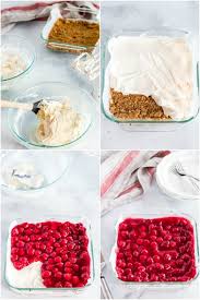 This fluffy cherry cheesecake takes just a handful of ingredients, 10 minutes to prep and is sure to dominate the dessert table. No Bake Cherry Cheesecake Real Housemoms