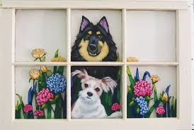 As they grow and flourish in the years to come, they will remind people of their special friends. Dog Portrait Window Spring Flowers Custom Pet Portrait Etsy In 2021 Custom Pet Portraits Dog Portraits Pet Portraits