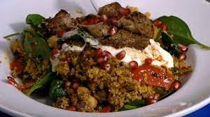 Prepare the couscous according to package directions, adding the remaining 1 tbs. Moroccan Lamb Salad With Chargrilled Vegetables And Couscous Recipe Sbs Food