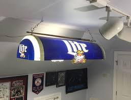 Miller Lite Beer Pool Table Light Pool Cue Man Cave Bar Pool Table Lighting Pool Light Man Cave Bar