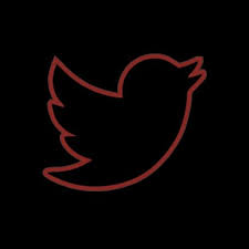 Twitter App Icon Red Outline Black Background App Icon Twitter App Iphone App Design