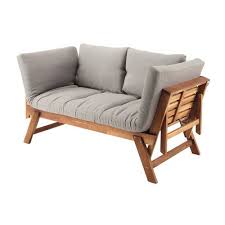 Modulare 3 Sitzige Gartenpolsterbank Aus Akazienholz Relax Maisons Du Monde Banquette Jardin Idees De Meubles Banquette
