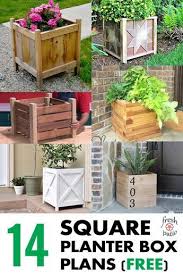 This planter is designed to suit a range of skills, various tools, and different methods of working. 14 Square Planter Box Plans Best For Diy 100 Free Planter Box Plans Woodworking Plans Free Woodworking Projects Diy