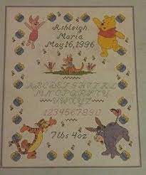 Check spelling or type a new query. Winnie The Pooh Birth Sampler Cross Stitch Kit 13254 Amazon Co Uk Home Kitchen
