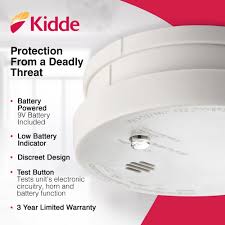 Carbon monoxide is a dangerous, colorless, odorless gas that humans can't detect, so it's important to have a co detector installed on every level of your home, including the basement. Kidde Fire Sentry Micro Profile 3 Year Smoke Alarm 9 Volt Battery Walmart Com Walmart Com