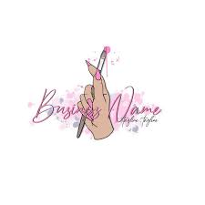 Icono de vector de uñas aislado sobre fondo transparente, logotipo de uñas vector glamoroso conforman el patrón sin costuras con esmalte de uñas y lápiz labial. Logos De Unas Acrilicas