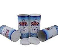 White Sea Salt Packaging Shaker Tube Table Salt Cylinder Paper Box with PE-Coated Paper Liner