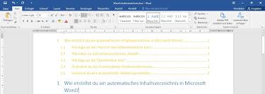 Hast du die seitenzahl bei einem abschnitt wieder neu gestartet statt fortlaufend. Automatisches Inhaltsverzeichnis In Microsoft Word Erstellen Wiresoft
